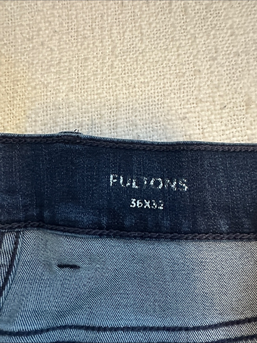 Mugsy Fulton Dark Blue Jeans - Classic Straight Fit - Picture 2 of 2